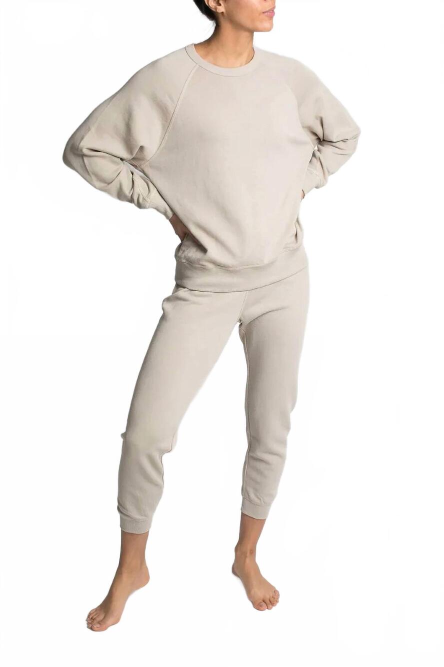 NEW LEALLO dune solid sweatpants in dove